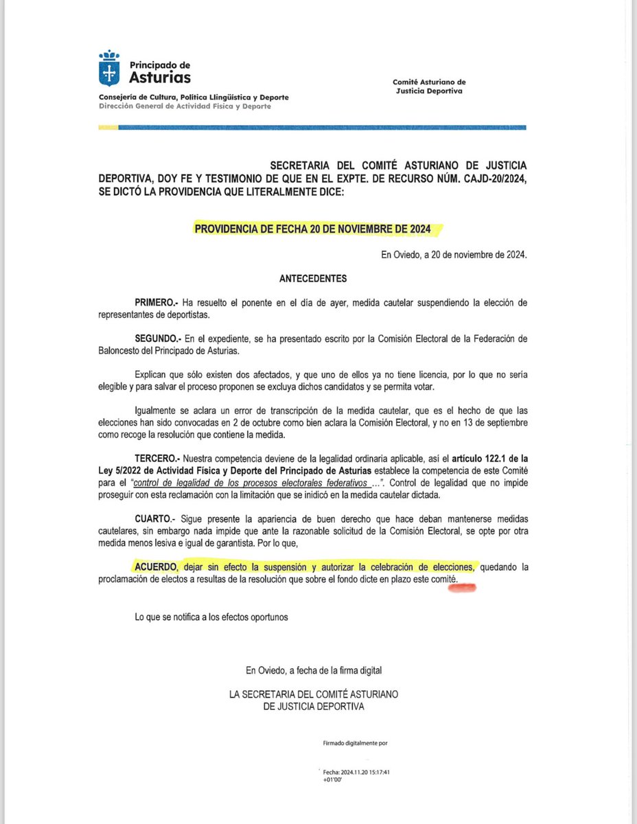 🚨NOTICIA ELECCIONES🚨
Ante la desinformacion publicada en el dia de hoy por parte de <a href="/lanuevaespana/">La Nueva España</a>  
Comunicamos que las elecciones se efectuaran con total normalidad en todos los estamentos durante la tarde de hoy. Hacemos público la resolucion recibida en el dia de ayer.