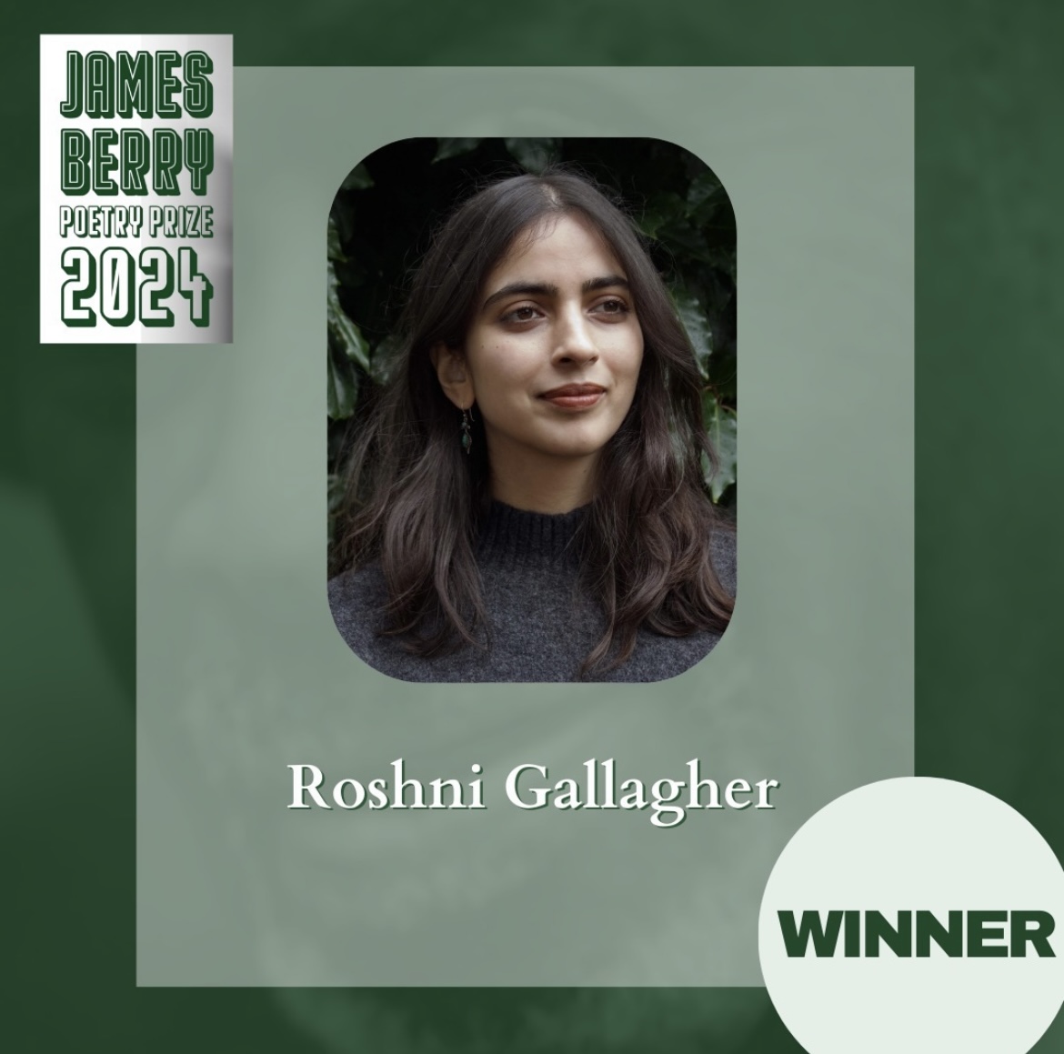 Roshni Gallagher (@roshnigallagher) on Twitter photo So thrilled to be one of the 2024 James Berry Poetry Prize winners, and to publish my debut collection with <a href="/BloodaxeBooks/">Bloodaxe Books</a> in 2026! I loved hearing the shortlisted and commended poets read last night. And I’m so pleased to win alongside <a href="/Decolonialheart/">Clementine</a> and <a href="/NadineElEnany/">Nadine El-Enany</a> ❤️ So thrilled to be one of the 2024 James Berry Poetry Prize winners, and to publish my debut collection with <a href="/BloodaxeBooks/">Bloodaxe Books</a> in 2026! I loved hearing the shortlisted and commended poets read last night. And I’m so pleased to win alongside <a href="/Decolonialheart/">Clementine</a> and <a href="/NadineElEnany/">Nadine El-Enany</a> ❤️