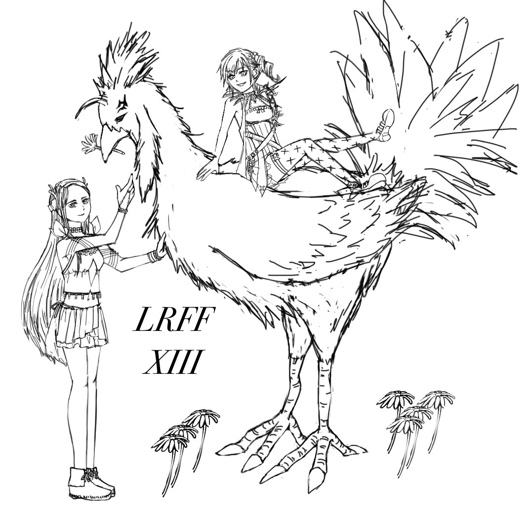 Hanon_YN's tweet photo. 記憶ドロ落書きだけどお祝い絵間に合ったー！LRだからユールとルミナとヴァルハラの天使！
 #LRFF13 https://t.co/XCe9KbGufL