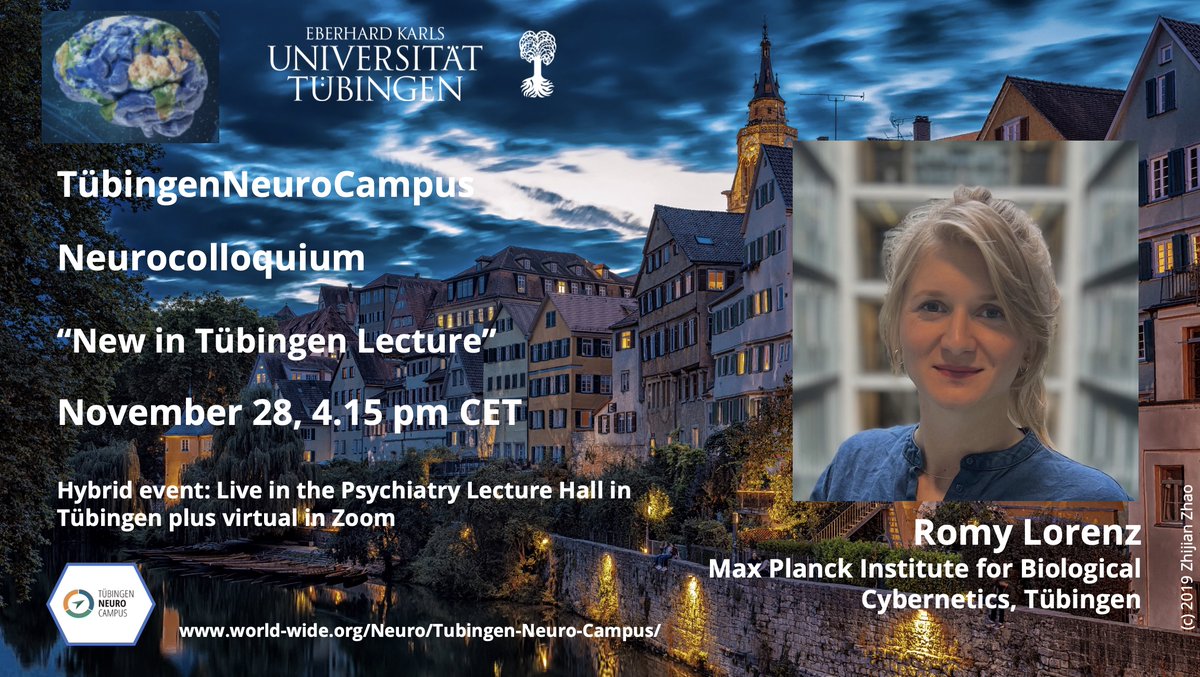 TübingenNeuroCampus (@tueneurocampus) on Twitter photo 📢Wonderful speaker in our Neurocolloquium on Nov 28, 4.15pm: Romy Lorenz <a href="/romy_lorenz/">Romy Lorenz</a> <a href="/MPICybernetics/">Max Planck Institute for Biological Cybernetics</a> will talk about "Introducing the ‘#Cognitive #Neuroscience & #Neurotechnology’ group: From real-time #fMRI to layer-fMRI & back“
👉Sign up: forms.gle/PKRS5cNNiqxzm6… 📢Wonderful speaker in our Neurocolloquium on Nov 28, 4.15pm: Romy Lorenz <a href="/romy_lorenz/">Romy Lorenz</a> <a href="/MPICybernetics/">Max Planck Institute for Biological Cybernetics</a> will talk about "Introducing the ‘#Cognitive #Neuroscience & #Neurotechnology’ group: From real-time #fMRI to layer-fMRI & back“
👉Sign up: forms.gle/PKRS5cNNiqxzm6…