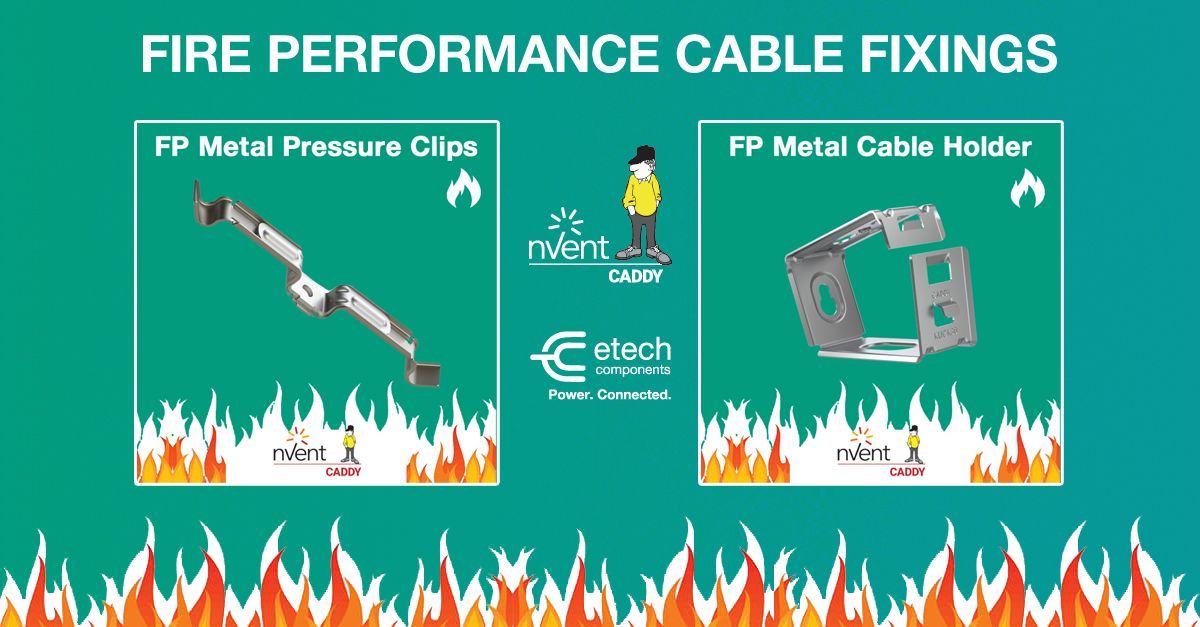 ETechComponents's tweet image. 𝐅𝐈𝐑𝐄 𝐏𝐑𝐎𝐓𝐄𝐂𝐓𝐈𝐎𝐍 𝐅𝐎𝐑 𝐂𝐑𝐈𝐓𝐈𝐂𝐀𝐋 𝐂𝐀𝐁𝐋𝐄𝐒 🔥 @nVent CADDY Metal Pressure Clips are E-30 #FireRated for safe, flexible installations 👉 buff.ly/4fcFTsY. Their fire-rated Metal #CableHolder simplifies ladder-free setups 👉 buff.ly/3Z54AlM