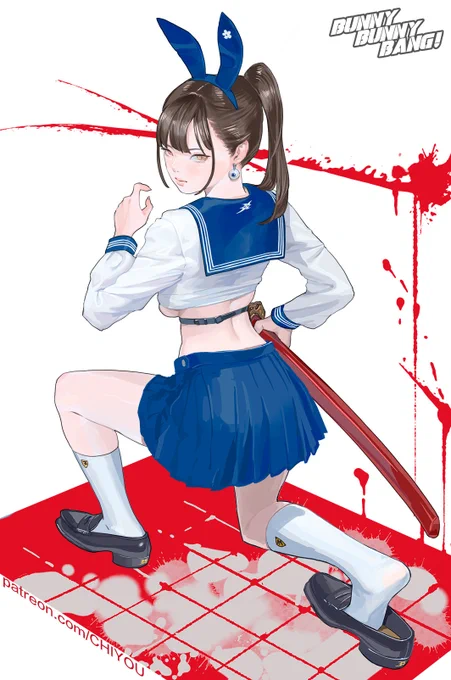[BunnyBunnyBANG!] Nov character test. No skirt ver in my Patreon. thanks!