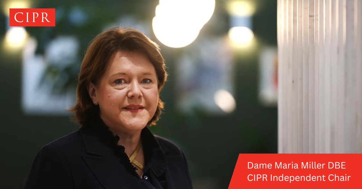 Chartered Institute of Public Relations (@cipr_global) on Twitter photo We’re delighted to announce that the Rt Hon Dame <a href="/MariaMillerUK/">Maria_Miller</a> has been appointed as our first Independent Chair of the Board.
Find out more: bit.ly/3V41tHT We’re delighted to announce that the Rt Hon Dame <a href="/MariaMillerUK/">Maria_Miller</a> has been appointed as our first Independent Chair of the Board.
Find out more: bit.ly/3V41tHT