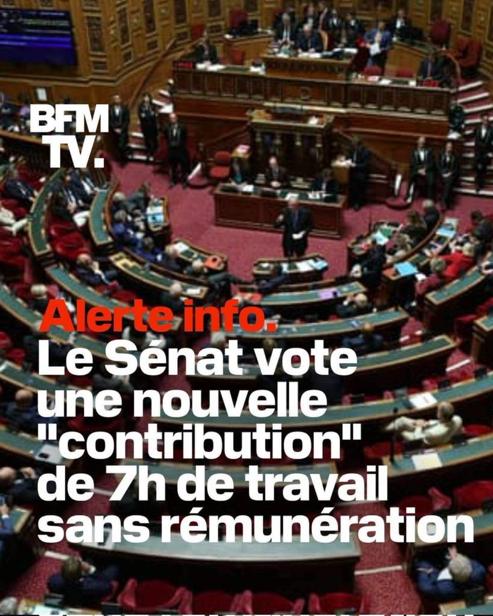 T_Nenninger's tweet image. À un moment les gens il va falloir réagir.
Un travail sans rémunération, ça a un nom.
Ça s’appelle de l’esclavage.
Vos représentants s’augmentent, et votent votre mise en servitude.
Laissez passer ça, et vous êtes cuits. Finito. Terminés.
