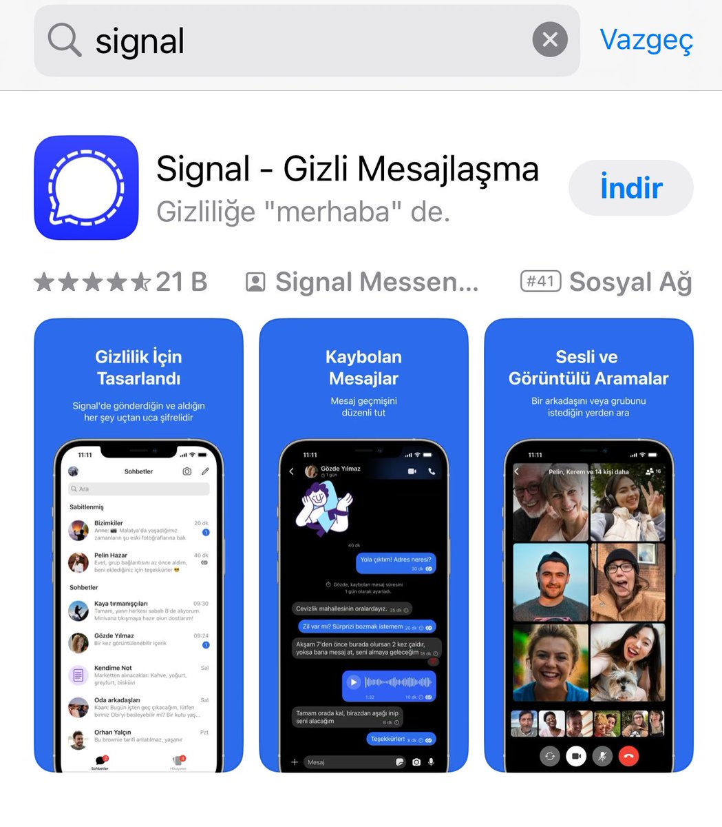 Signal programı ile ilgili AA’nın linkteki haberi var. Bu programın olduğunu bugün öğrendim.Hala program güncel ve yüklenebiliyor.Programla ilgili sorun varsa toplumun bilgilendirilmesi gerekiyor!Aksi takdirde yeni bylock vakaları yaşanabilir!
aa.com.tr/tr/turkiye/fet…