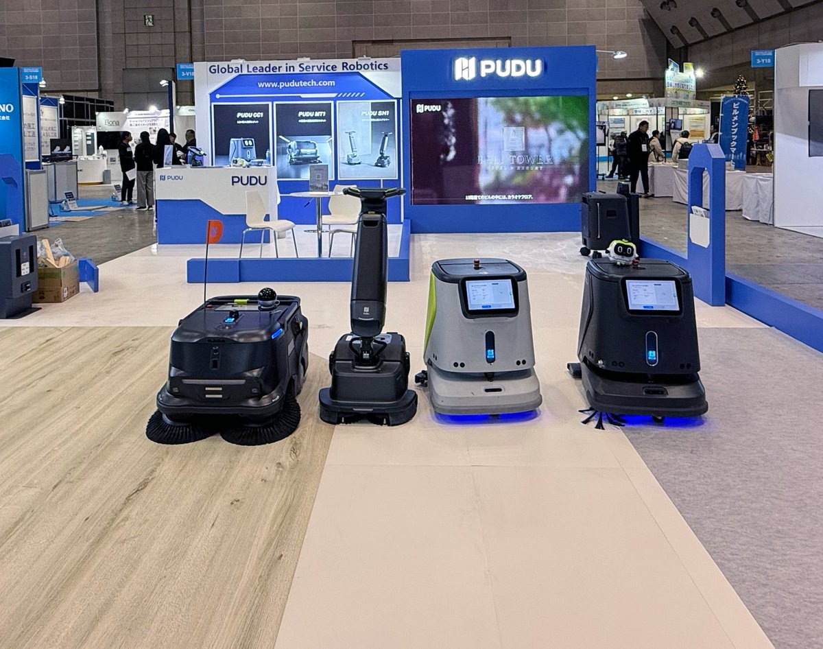 PuduRobotics's tweet image. Focusing on the future of building maintenance at the 𝐁𝐔𝐈𝐋𝐃𝐈𝐍𝐆 𝐌𝐀𝐈𝐍𝐓𝐄𝐍𝐀𝐍𝐂𝐄 &amp;amp; 𝐂𝐋𝐄𝐀𝐍 𝐄𝐗𝐏𝐎 𝟐𝟎𝟐𝟒! 🇯🇵

Check out highlights from the event! 

One day left at 𝐇𝐚𝐥𝐥 𝐄𝟑-𝐕𝟏𝟖—let’s make it unforgettable! 

#PuduRobotics