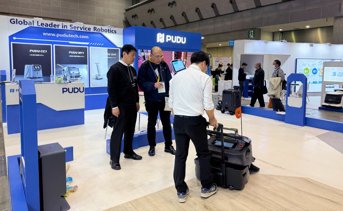PuduRobotics's tweet image. Focusing on the future of building maintenance at the 𝐁𝐔𝐈𝐋𝐃𝐈𝐍𝐆 𝐌𝐀𝐈𝐍𝐓𝐄𝐍𝐀𝐍𝐂𝐄 &amp;amp; 𝐂𝐋𝐄𝐀𝐍 𝐄𝐗𝐏𝐎 𝟐𝟎𝟐𝟒! 🇯🇵

Check out highlights from the event! 

One day left at 𝐇𝐚𝐥𝐥 𝐄𝟑-𝐕𝟏𝟖—let’s make it unforgettable! 

#PuduRobotics