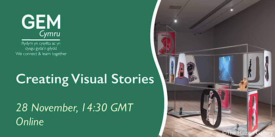 GEM Cymru invites you to join a webinar Creating Visual Stories. 

Visual stories can enhance the accessibility of museums. Join us to explore inclusive practices &amp; co-productive approaches in a museum setting.

⏰ Nov 28,  2:30 - 3:30pm 
🔗 eventbrite.co.uk/e/gem-cymru-cr…