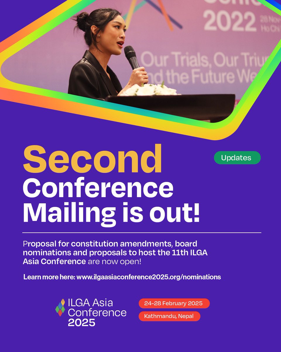 For further information, please visit our website at ilgaasiaconference2025.org/nominations. 

We hope to see there!