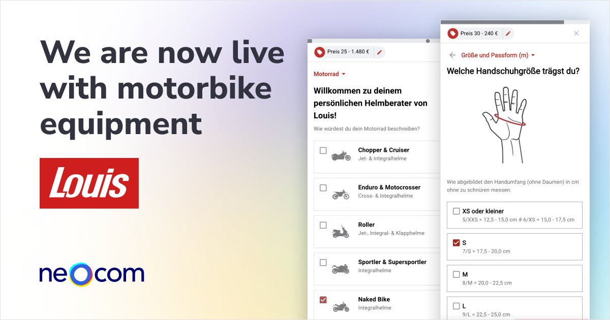 Another customer launch: Louis joins forces with Neocom, making the discovery of motorbike equipment easier than ever! 🏍️
We’re excited to empower Louis in creating a smooth and intuitive shopping experience!
#NeocomAI #EnablingEffortlessDiscovery #ProductDiscovery #GenerativeAI
