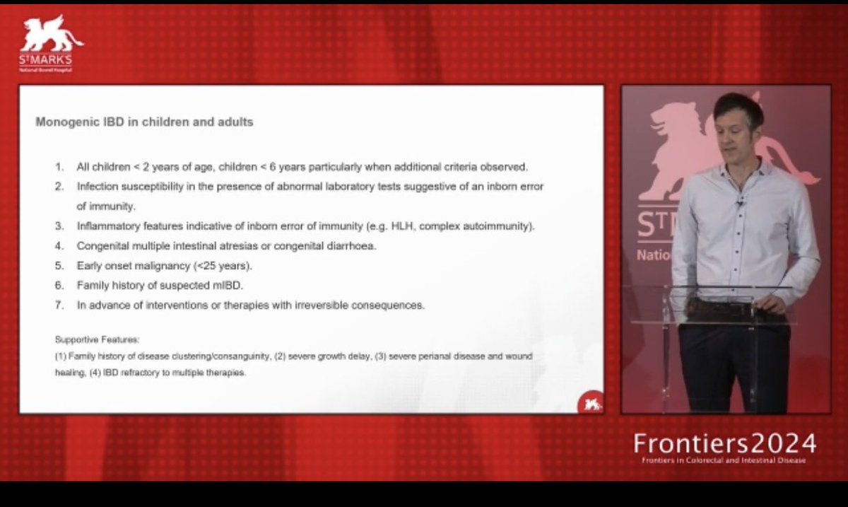 DCharabaty's tweet photo. #Frontiers24 @StMarksHospital when should adult GI think of #Monogenic #IBD
✅Peak age 10-15
✅Require more sx & hematopoietic stem cell transplant
✅Severe fistulizing dis
✅⬆️ Infections
Exemples:
XIAP deficiency
Hermansky-Pudlak syndrome (can present > age 18)
More👇🏽 https://t.co/JrqwCcZREB