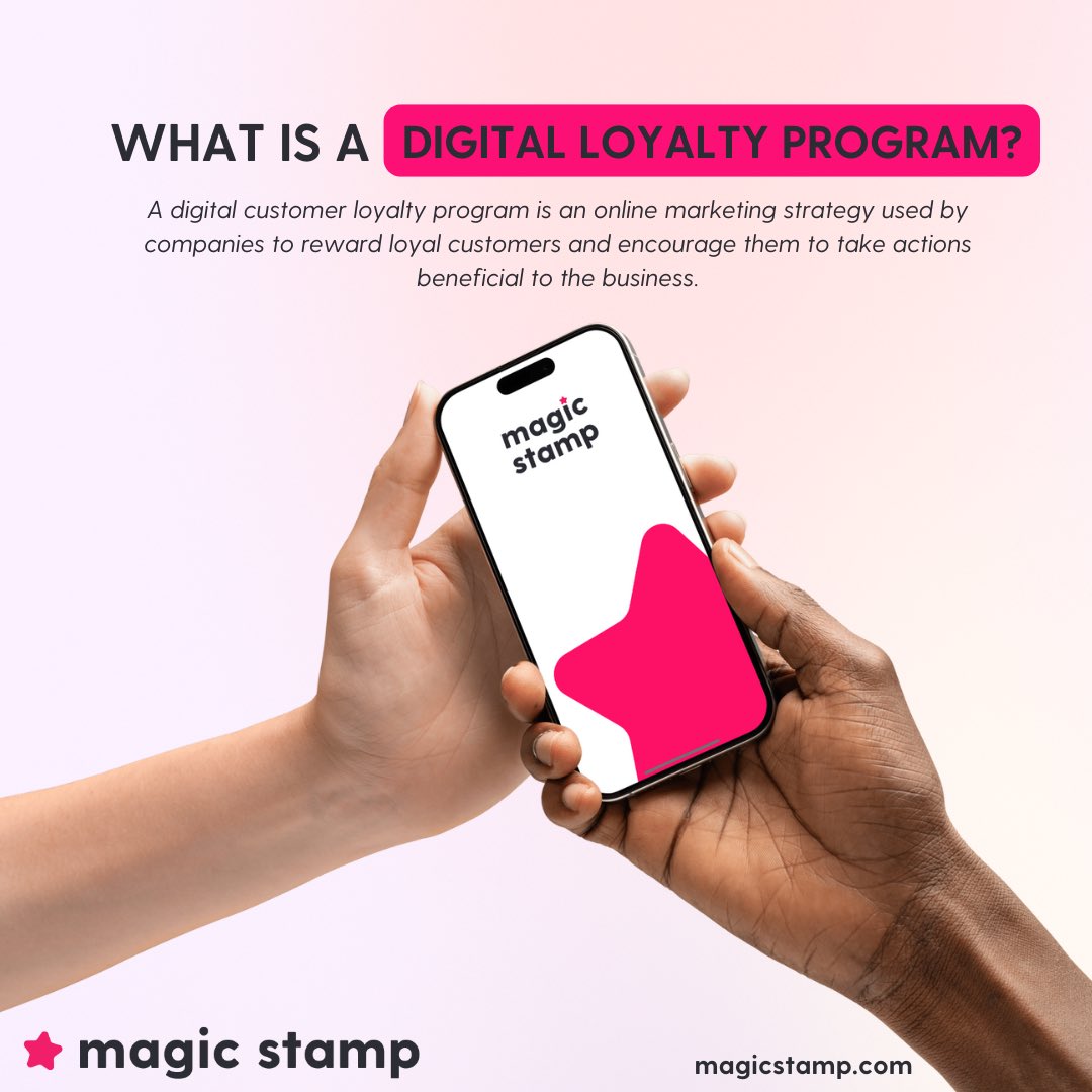What’s a Digital Loyalty Program? 
Let’s Break It Down!

A digital loyalty program is your secret weapon to rewarding loyal customers and boosting your business! 🎁 It’s an online marketing strategy designed to encourage repeat visits and engage your most loyal customers.
#stamp