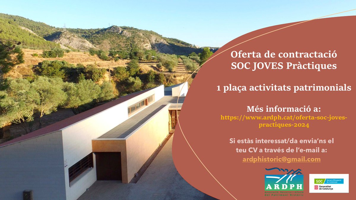 ADifusio's tweet photo. La nostra entitat ha obtingut una plaça en el marc de la convocatòria SOC-JOVES PRÀCTIQUES  2024 ! Teniu tota la informació👇👇👇
https://t.co/9qAaTlkyfP https://t.co/WtLDjoap3q