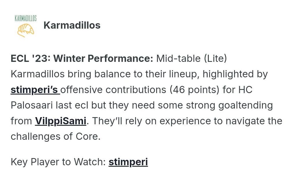 Simo is a beast!! allready 22 points in only 6 games!! 
<a href="/SportsGamerGG/">SportsGamer</a> #ECL25WINTER