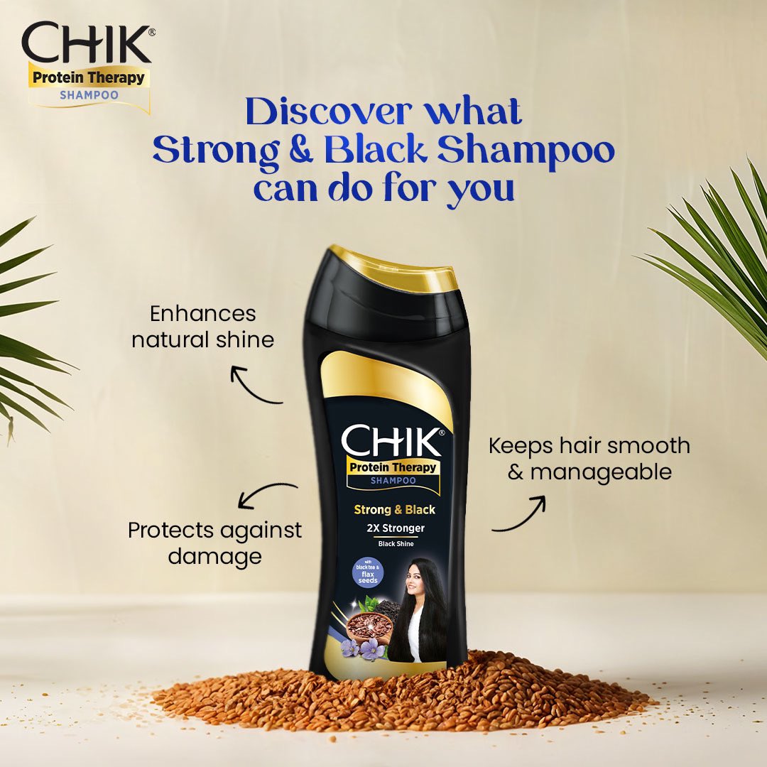chikbyck's tweet photo. Unlock the secret to naturally shiny, damage-free hair!
With CHIK Strong &amp; Black Shampoo, your hair stays smooth, protected and beautifully black.
Head to the link in our bio to grab yours today and give your hair the care it deserves.

#ChikIndia #StrongAndBlackShampoo #Strong https://t.co/QOnsz2o924