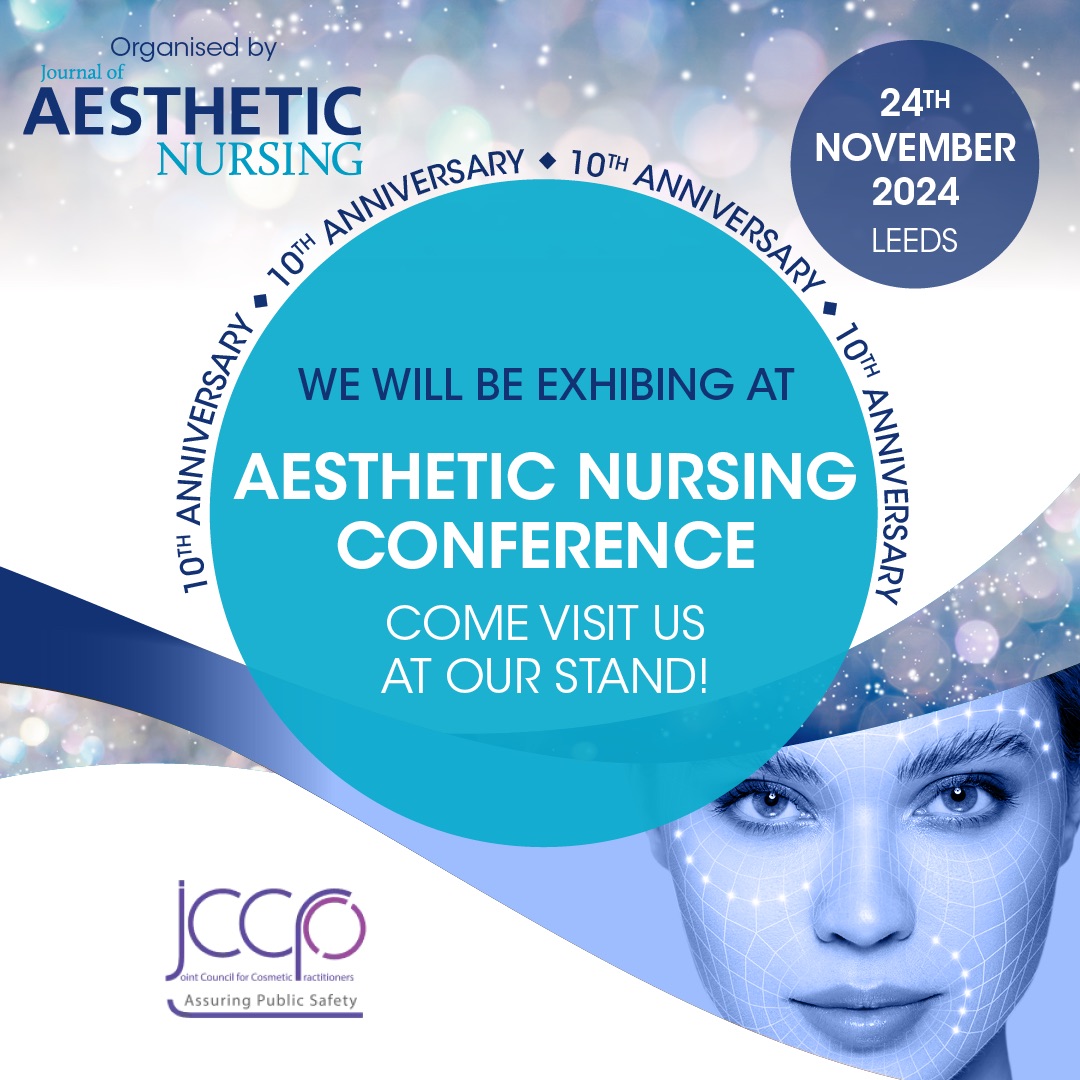 JCCP (@jointccp) on Twitter photo 🎉 We’re excited to be exhibiting at the Aesthetic Nursing Conference on 24 Nov in Leeds, celebrating its 10th anniversary! <a href="/JAestheticNurse/">J Aesthetic Nursing</a>
🛡️ Visit the JCCP stand to learn how we’re supporting practitioners and safeguarding the public in aesthetics. 🎉 We’re excited to be exhibiting at the Aesthetic Nursing Conference on 24 Nov in Leeds, celebrating its 10th anniversary! <a href="/JAestheticNurse/">J Aesthetic Nursing</a>
🛡️ Visit the JCCP stand to learn how we’re supporting practitioners and safeguarding the public in aesthetics.