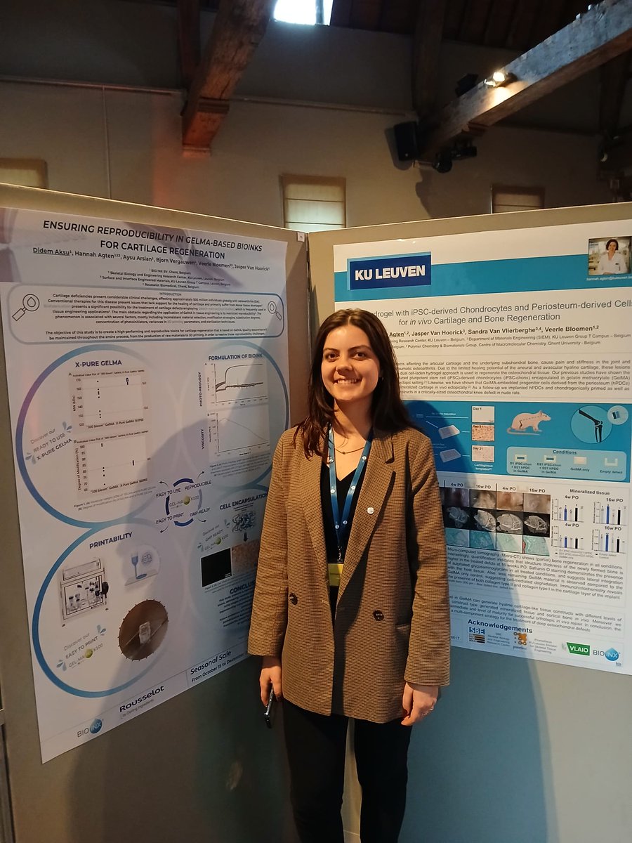 BIO INX (@bio_inx) on Twitter photo 🚨BIO INX at #BSTE2024! 🚨
Join us at KU Leuven’s Faculty Club to chat with <a href="/JasVanHoorick/">Jasper Van Hoorick</a> & our experts Didem Aksu & Hannah Agten about bioinks & biofabrication!
🖼️ Posters:
Didem (#3): Gel-MA INX X100 w/ Rousselot X-pure.
Hannah (#4): Gelatin-based inks for cartilage. 🚨BIO INX at #BSTE2024! 🚨
Join us at KU Leuven’s Faculty Club to chat with <a href="/JasVanHoorick/">Jasper Van Hoorick</a> & our experts Didem Aksu & Hannah Agten about bioinks & biofabrication!
🖼️ Posters:
Didem (#3): Gel-MA INX X100 w/ Rousselot X-pure.
Hannah (#4): Gelatin-based inks for cartilage.