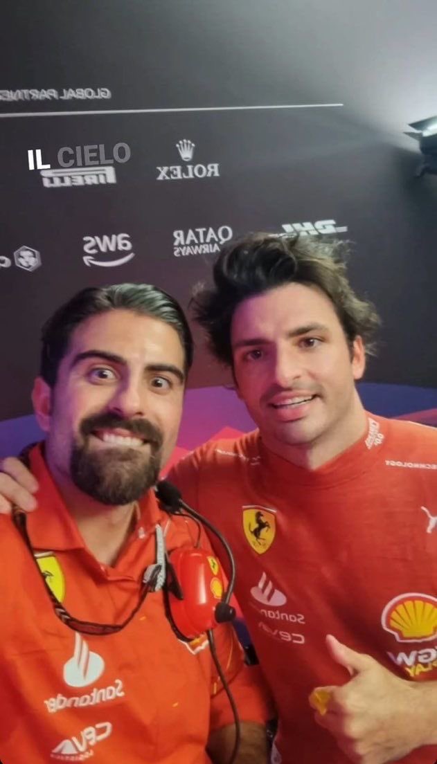 c4rlossa1nz55's tweet photo. pierluigi, an ITALIAN man gave up his contract with FERRARI and chose to go with carlos to williams leaving behind ITALY and going with CARLOS??? I think that speaks volume of the kind of person carlos is like the bond he’s created is so strong that gigi couldn’t leave Carlos 🥹 https://t.co/Ldd7Yi5Wkd