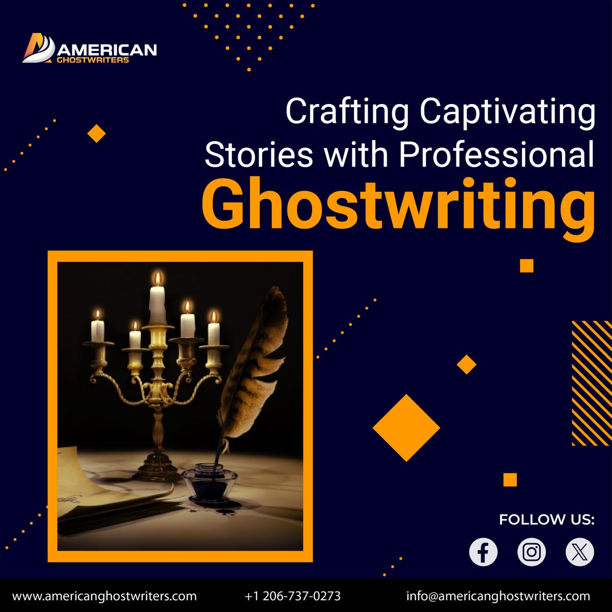 AmericanGhostwr's tweet image. Let our professional ghostwriters craft captivating stories that resonate with readers. We turn your ideas into engaging narratives that leave a lasting impression.
Visit our website: americanghostwriters.com

#CaptivatingStories #ProfessionalGhostwriting #EngagingNarratives