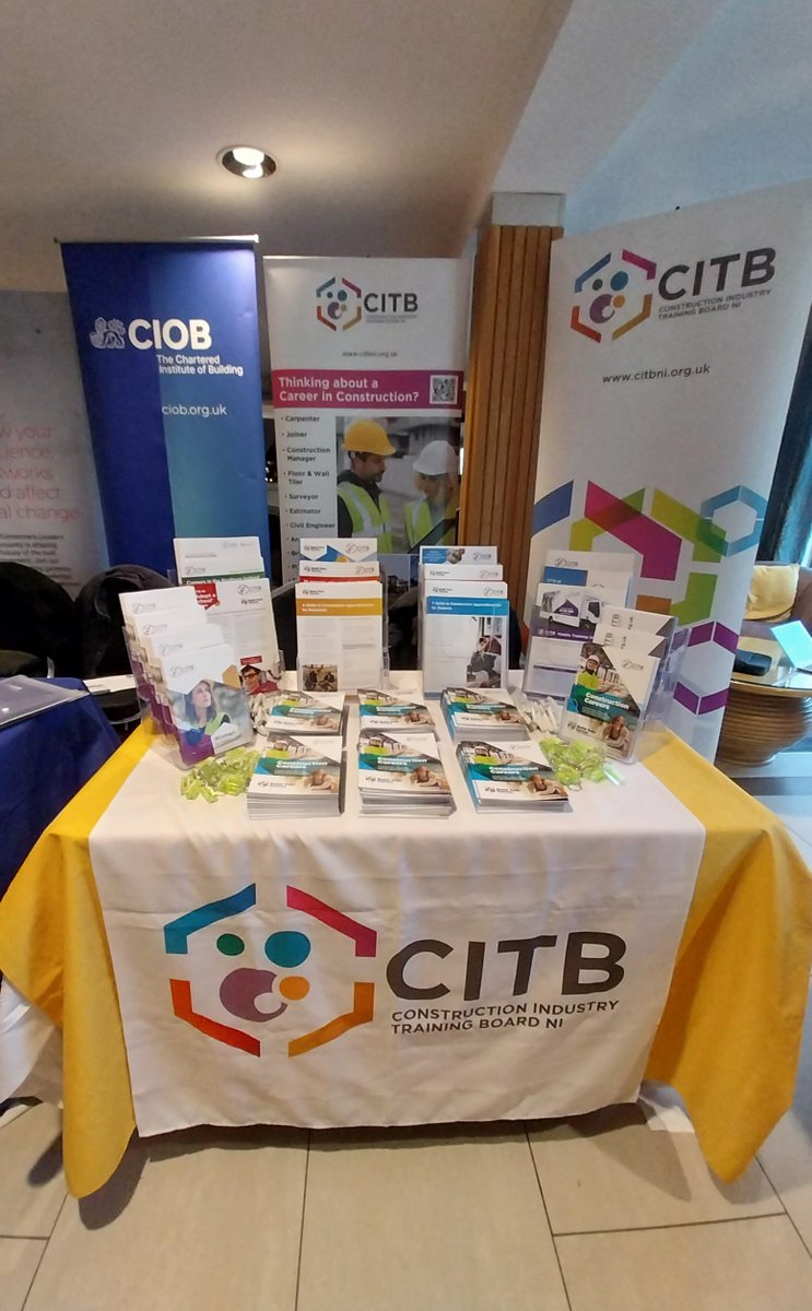 All set up to promote careers in construction <a href="/NISCACareers/">NISCA</a> Autumn Conference today to local careers teachers in schools and colleges #BuildYourCareer #Support #Advice