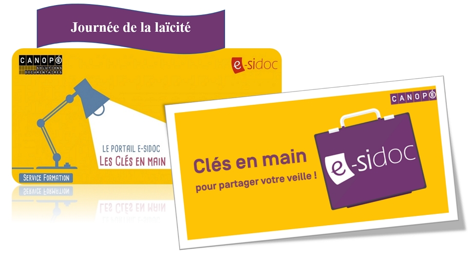 Canope_Soldoc's tweet image. #profdoc, un nouveau N° des clés en main #esidoc &quot;Journée de la laïcité&quot; est paru. Il s&apos;adresse à l&apos;équipe éducative et aux élèves de collège et de lycée avec sa sélection issue des #Memodocnet.
Disponible 👉 bit.ly/3mLMfam
Une aide en 📽 : bit.ly/3aNTEyJ