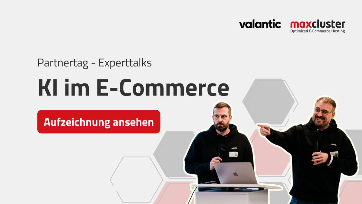 maxcluster's tweet image. Wie verändert #KünstlicheIntelligenz den #Onlinehandel? 🧐

Während des diesjährigen #maxcluster Partnertags lieferten Christian Münch &amp;amp; Elias Henrich von @netz98 Antworten &amp;amp; spannende #Insights anhand von Praxisbeispielen.

👉 Zur Aufzeichnung: youtu.be/bAaGiBIrwDk 

#KI #AI