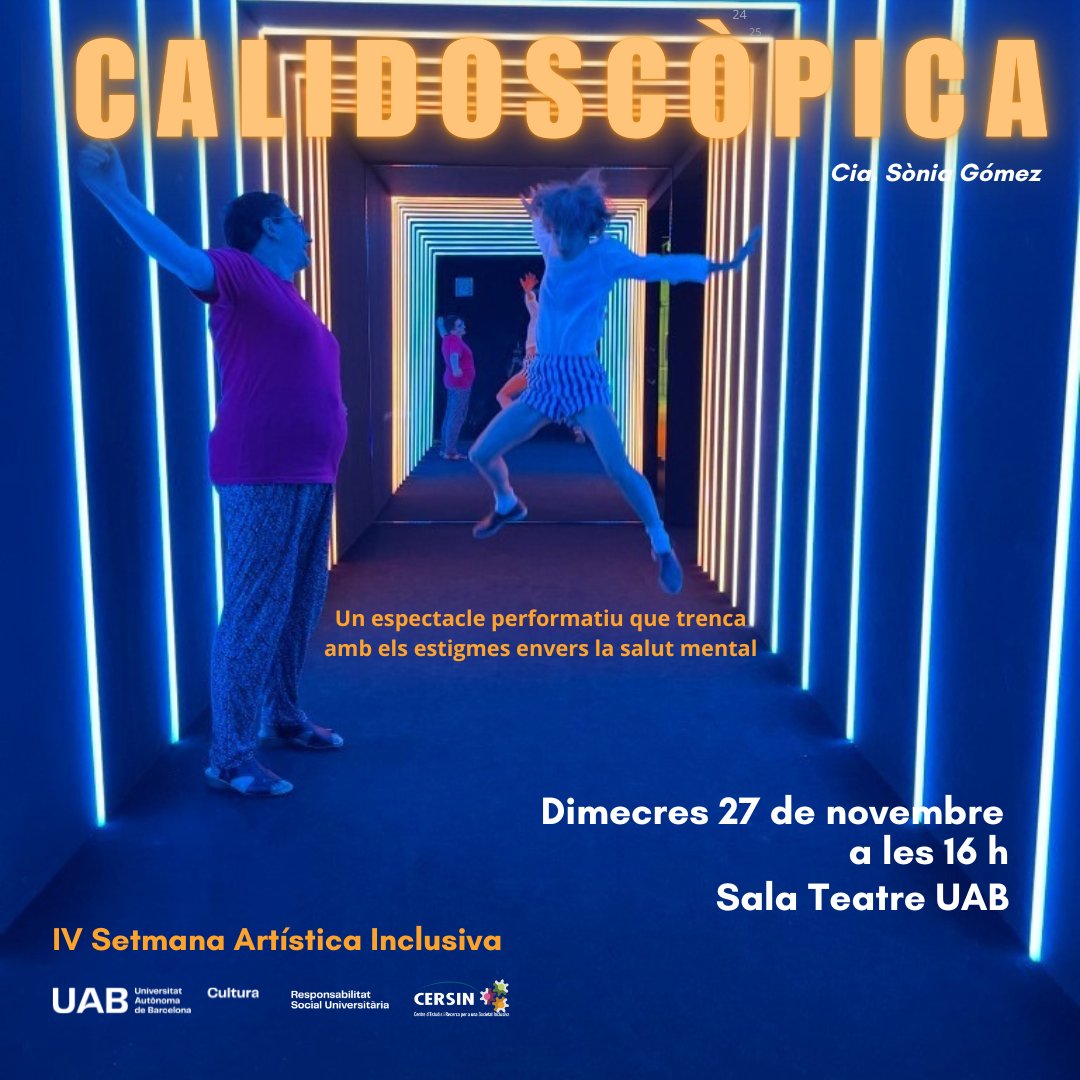 Consulteu la cartellera de la Setmana Artística Inclusiva! 
Reserveu les vostres entrades per a qualsevol dels esdeveniments a través del següent formulari:
eformularis.uab.cat/web/culturaenv…
#uab #culturauab #ocic
