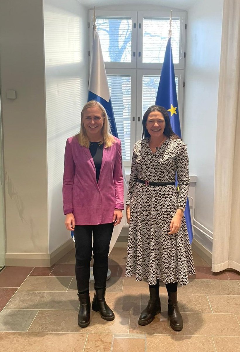 Thank you for such a warm and positive first meeting <a href="/elinavaltonen/">Elina Valtonen</a>. The 🇬🇧 &amp; 🇫🇮 are good friends and firm allies!  Meidan seurava tapaamisemme on kyllä suomeksi...