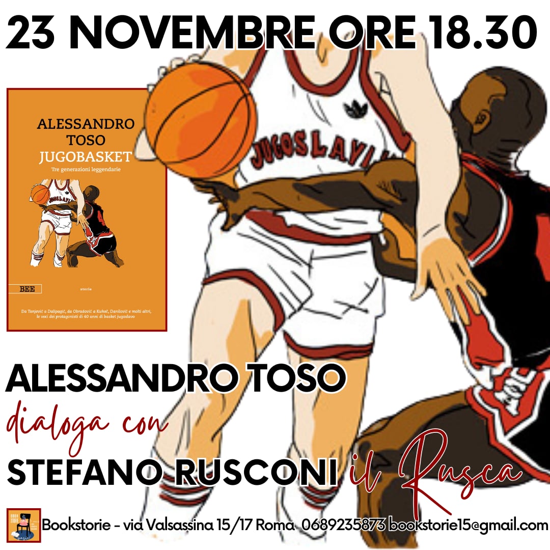 sabato presenteremo un libro sul #basket jugoslavo, in cui attraverso le interviste a giocatori del periodo d'oro si delinea anche il quadro della situazione sociopolitica in #Jugoslavia, presentato da Stefano Rusconi, l'ex (fortissimo) giocatore della nazionale
<a href="/LegaBasketA/">Lega Basket Serie A</a>