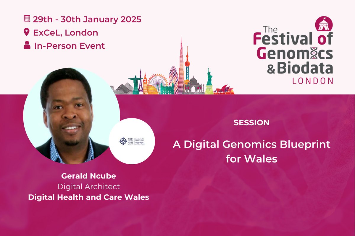 At #FOG2025, <a href="/GeraldNcube/">Gerald Ncube</a> (Digital Architect, <a href="/DHCWales/">Digital Health and Care Wales</a>) will outline a digital genomics blueprint for Wales. Learn how they're building the national digital architecture to support genomics research and care. Register here: hubs.la/Q02WkCWw0