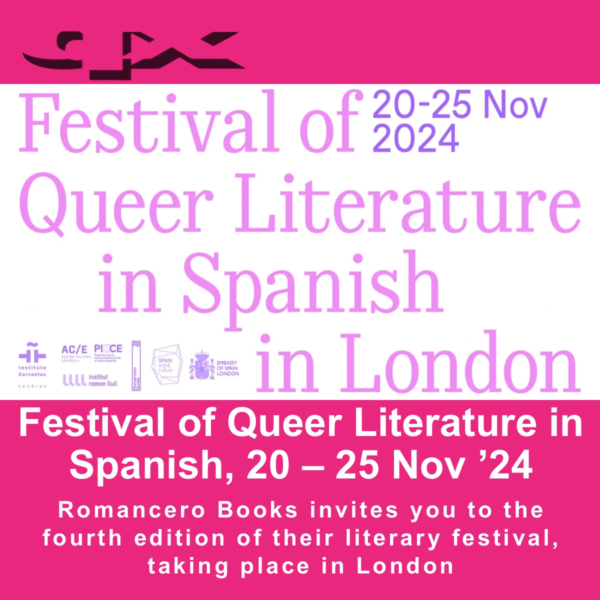 QX Magazine (@qxmagazine) on Twitter photo Festival of Queer Literature in Spanish with <a href="/romancerobooks/">Romancero Books</a>
This year’s festival lineup features a diverse group of writers, poets and academic researchers who will also present their work in the field of queer studies.
qxmagazine.com/2024/11/festiv… Festival of Queer Literature in Spanish with <a href="/romancerobooks/">Romancero Books</a>
This year’s festival lineup features a diverse group of writers, poets and academic researchers who will also present their work in the field of queer studies.
qxmagazine.com/2024/11/festiv…