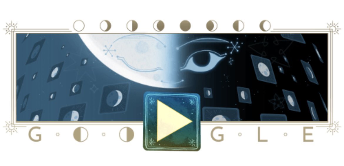 blackbird__caw's tweet photo. Googleトップの月の満ち欠けゲーム🌙
これも匂わせ？

#caw https://t.co/6RrJuBuTul