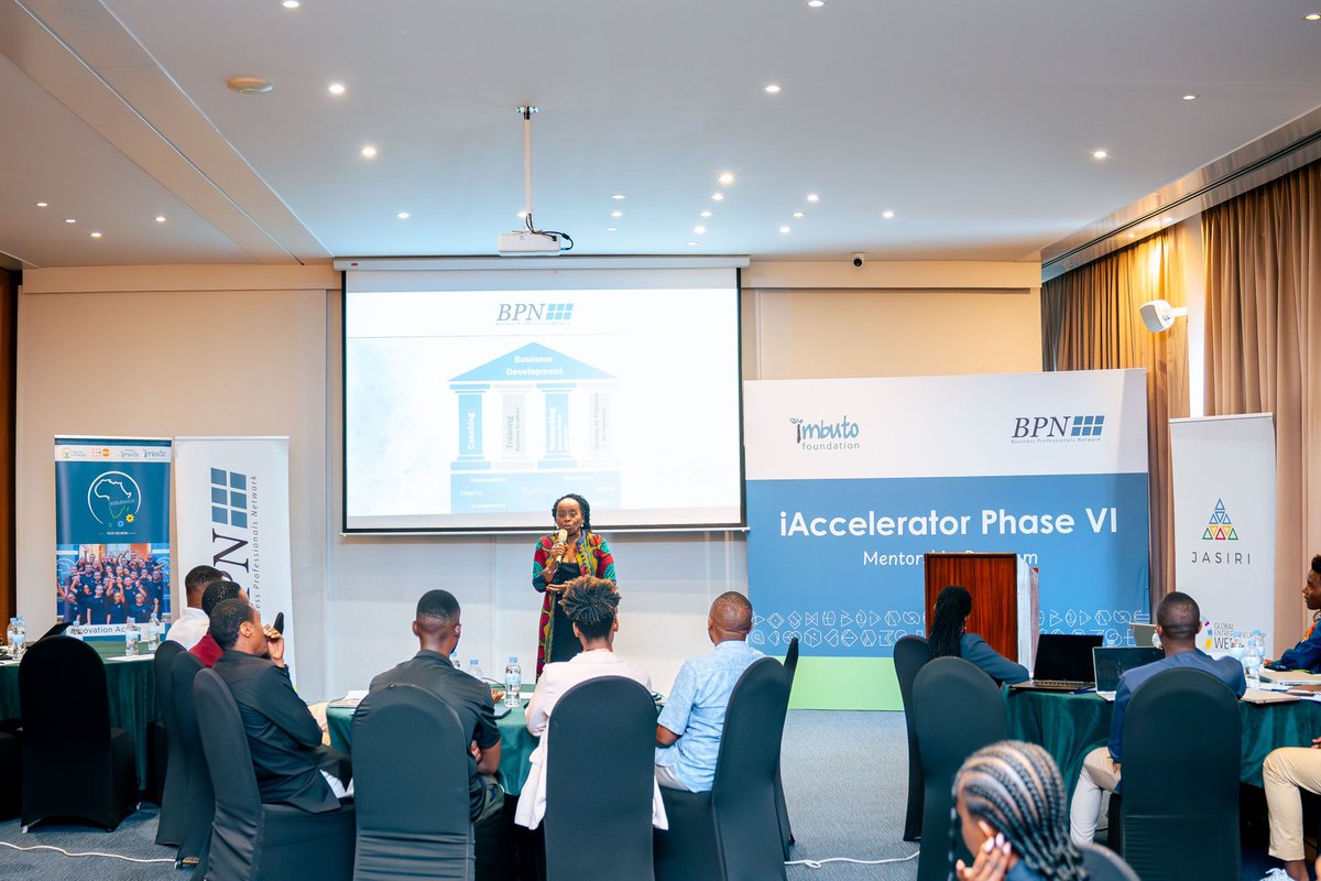 GEWRwanda's tweet photo. «Success is achieved by connecting with peers who share similar experiences»- @AliceNkulikiyi1 , Country Director @BPNRwanda , during the iAccelerator VI kick-off Mentorship program. 

#GEW2024 #GEWRwanda2024 https://t.co/GNdX8wi5m4