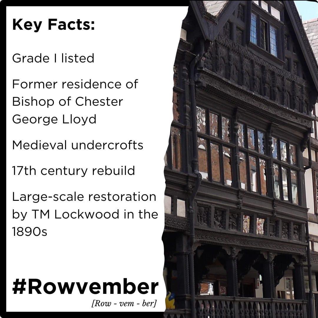 A special #rowvemberbuildingoftheday today and one you can actually drop in to look inside Bishop Lloyd's Palace for free between 12 - 3pm, today!

Find out more 👉 buff.ly/3OciKuL

Swipe for key facts 👉

#rowvemberchester #rowvember