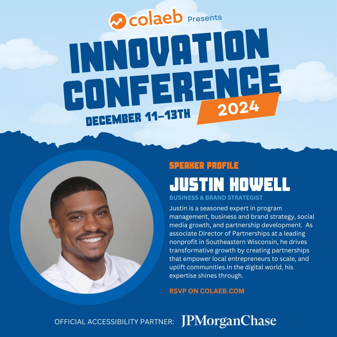 collabnelevate's tweet image. 🌟 Hear from Justin, a networking pro known as “The NetWorker,” at the #2024Conference!

Justin helped a social media account grow to 1M+ followers in a year and drives transformative partnerships that empower local entrepreneurs.

👉 RSVP now: colaeb.com/2024-conference