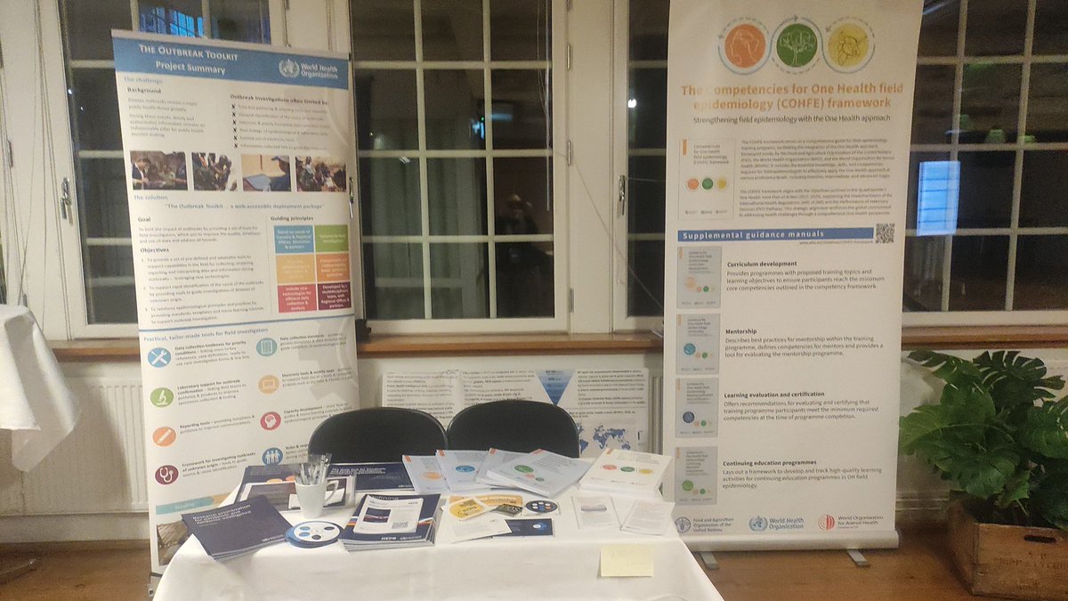 MarionMuehlen's tweet photo. Promoting our products and projects at #ESCAIDE2024: #COHFE framework, #OTK outbreak toolkit, #EIOS , #IPSN, #collaboratory, and #CollaboratorativeSurveillance @Chikwe_I @RaquelMedialdea @OWMorgan https://t.co/CaWu3ElnIx