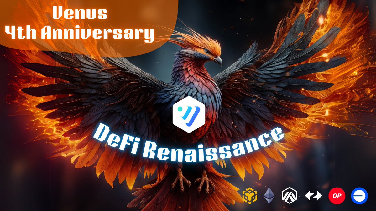 🎉 Celebrating 4 Years of Venus Protocol! 🎂

Join us as we honor 4 incredible years of DeFi innovation! From launching isolated pools, to resilient oracles, to multichain expansion and to empowering users with Venus Prime, we’re building the future of decentralized finance!

🌟
