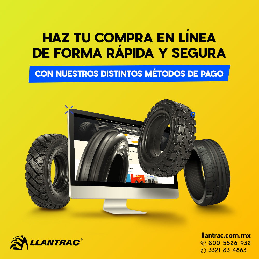 llantrac's tweet photo. 💳🛞 Comprar en Llantrac es fácil, rápido y seguro. Contamos con las mejores marcas de llantas para auto, camioneta, camión, equipos industriales, agrícolas y de construcción. 

Visita nuestra tienda en línea y aprovecha las promociones del buen fin 👇:  https://t.co/IiswfsMZb8 https://t.co/H6hYiUTCvk