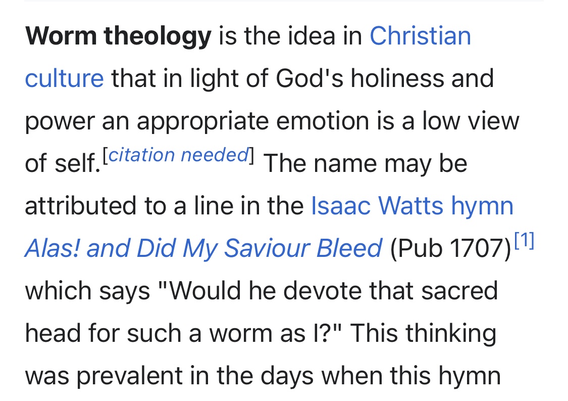 “would god still love me if i were a worm”