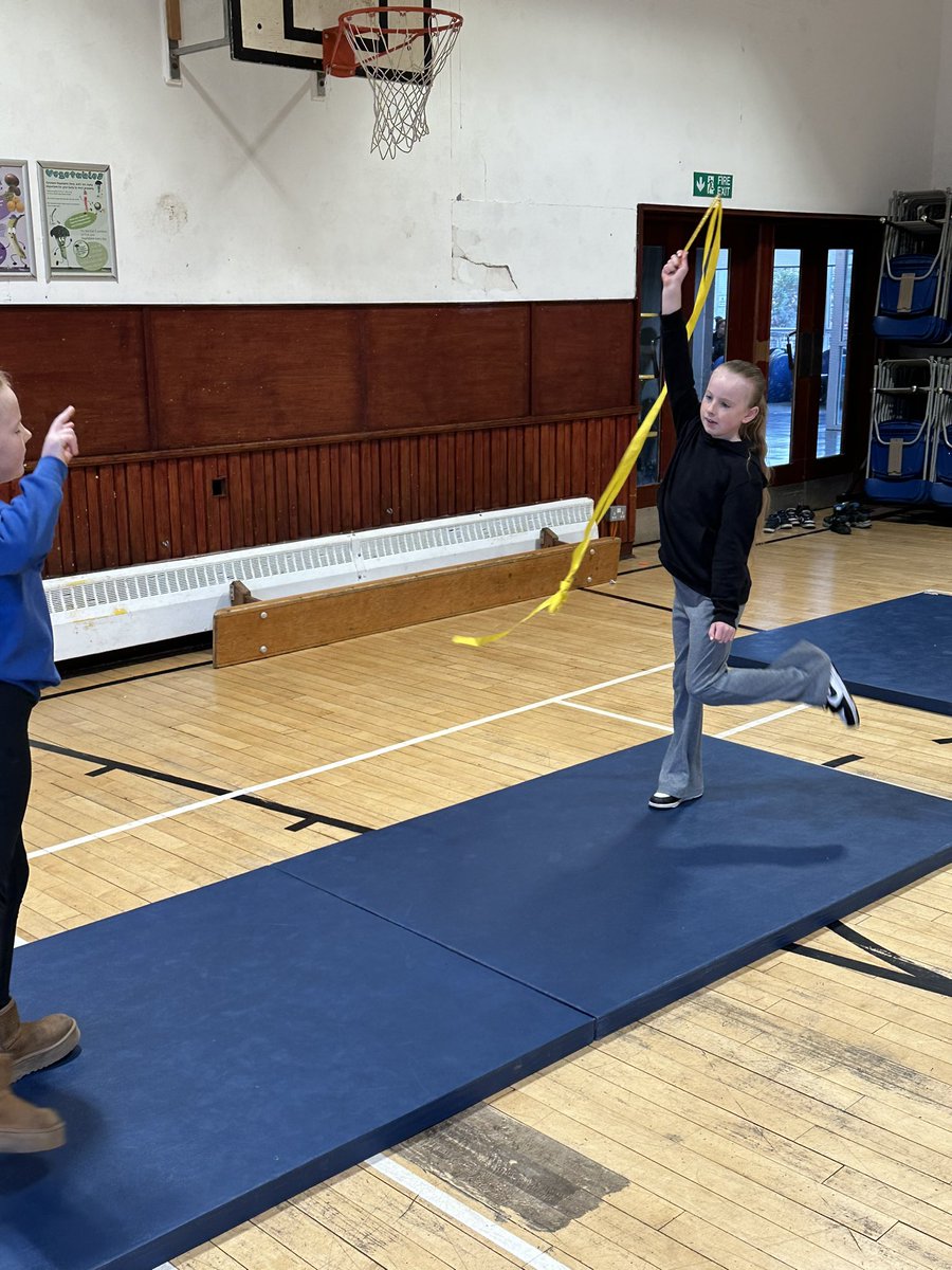 P4B were very engaged with Gymnastics today.  Inspired by the world champions they created a group sequence.