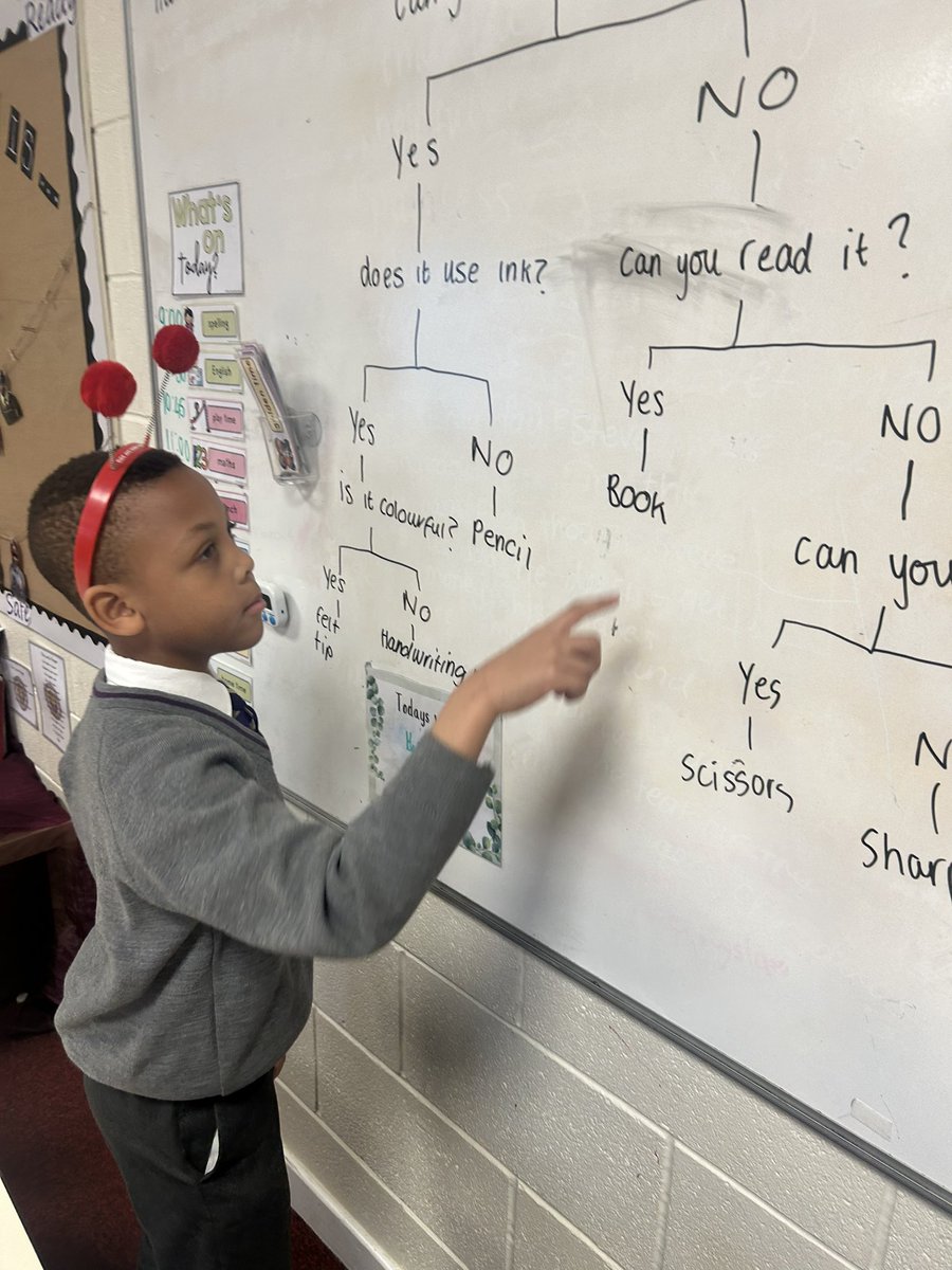 In science we have been learning about classification keys. Today we created a key to classify our classroom objects. To make sure it was clear, we had some aliens visit our class to see if they could use the key to identify the objects !👽