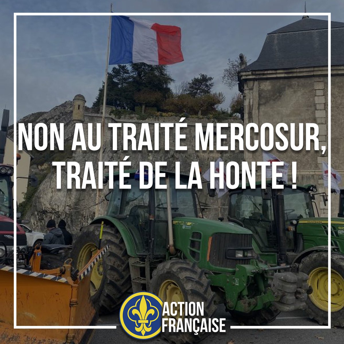 PAYSANNERIE ❌ MERCOSUR

👉🏻 “L’environnement des pays sud-américains et les emplois des agricultures européennes seront les principales victimes de cet accord « bœuf brésilien contre voitures allemandes »”

Pour lire l’article :
⬇️⬇️⬇️
actionfrancaise.net/2024/11/21/la-…