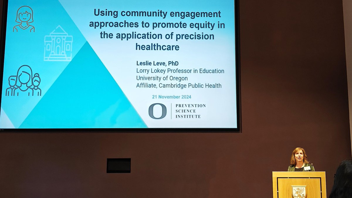 Rudd Centre Cambridge (@ruddcambridge) on Twitter photo Now we have Professor Leslie Leve <a href="/UOPrevScience/">Leslie Leve</a> giving a fascinating talk on the value of using community engagement approaches to promote equity in the application of precision healthcare. 🤔
<a href="/CamPubHealth/">Cambridge Public Health</a> & PHI Showcase. Now we have Professor Leslie Leve <a href="/UOPrevScience/">Leslie Leve</a> giving a fascinating talk on the value of using community engagement approaches to promote equity in the application of precision healthcare. 🤔
<a href="/CamPubHealth/">Cambridge Public Health</a> & PHI Showcase.