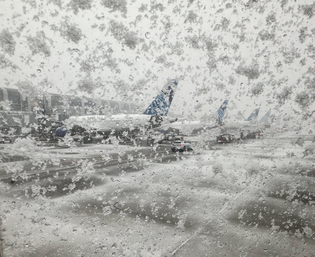 The view at Chicago’s OHare Airport #snow #chicago #weather
