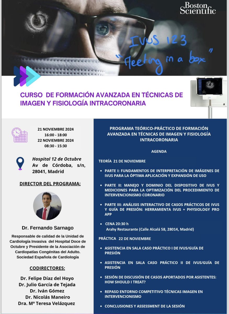 HemodinamicaH12O (@hemodinamica12o) on Twitter photo 📌Comienza la nueva temporada de formación avanzada en imagen cardiaca 👀 y fisiología coronaria en <a href="/Cardio_H12O/">Servicio Cardiología Hospital 12 de Octubre</a>
Gracias a los compañeros de Canarias por la visita
<a href="/shci_sec/">ACI-SEC: Hemodinamica</a> 📌Comienza la nueva temporada de formación avanzada en imagen cardiaca 👀 y fisiología coronaria en <a href="/Cardio_H12O/">Servicio Cardiología Hospital 12 de Octubre</a>
Gracias a los compañeros de Canarias por la visita
<a href="/shci_sec/">ACI-SEC: Hemodinamica</a>