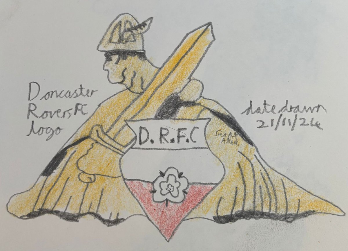 GeoArtAttack's tweet image. Here’s my drawing of the Doncaster Rovers FC logo #geoartattack #followme #art #footballart #footballartwork #footballsketch #footballdrawing #DoncasterRoversFC