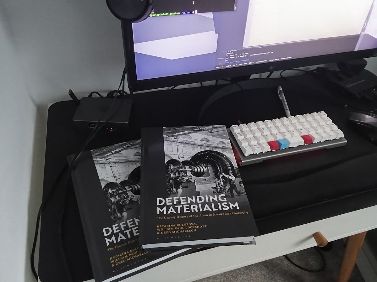 Hard back copies of our book Defending Materialism arrived today