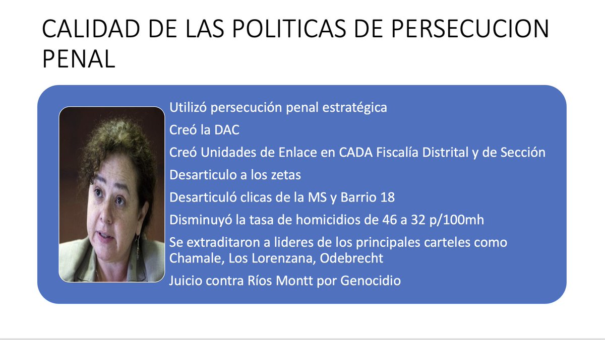 mmendoza_GT's tweet photo. Hasta la fecha 118 acusados por CORRUPCIÓN han sido favorecidos gracias a la gestión de Porras.

Cientos de guatemaltecos entre, fiscales, jueces, magistrados, periodistas, analistas, politólogos, activistas y estudiantes han salido del país, para no ser CRIMINALIZADOS.

Han detenido a por lo menos 9 fiscales. 

Este estudio permite tener evidencias claras. Hace un comparativo con las gestiones de Thelma Aldana y @ClaudiaPazyPaz y está más que claro, que Consuelo Porras debe responder ante la justicia por tanto daño a tanto y a tantos.

Para terminar vuelvo y repito, qué han hecho con los miles de millones de quetzales que han recibido?

Será que con ello el @MPguatemala ha pagado lobbys millonarios en Estados Unidos?

Será que se la pasa pagando nómina a otros grupos desestabilizadores?

Vea y juzgue usted.