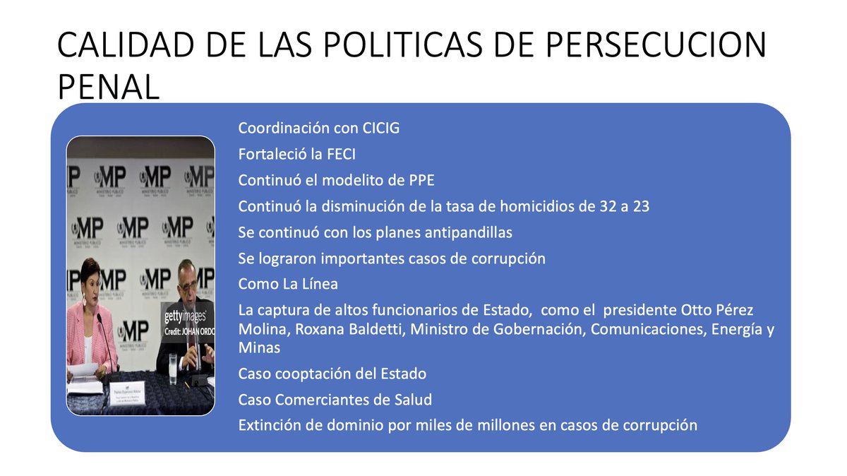 mmendoza_GT's tweet photo. Hasta la fecha 118 acusados por CORRUPCIÓN han sido favorecidos gracias a la gestión de Porras.

Cientos de guatemaltecos entre, fiscales, jueces, magistrados, periodistas, analistas, politólogos, activistas y estudiantes han salido del país, para no ser CRIMINALIZADOS.

Han detenido a por lo menos 9 fiscales. 

Este estudio permite tener evidencias claras. Hace un comparativo con las gestiones de Thelma Aldana y @ClaudiaPazyPaz y está más que claro, que Consuelo Porras debe responder ante la justicia por tanto daño a tanto y a tantos.

Para terminar vuelvo y repito, qué han hecho con los miles de millones de quetzales que han recibido?

Será que con ello el @MPguatemala ha pagado lobbys millonarios en Estados Unidos?

Será que se la pasa pagando nómina a otros grupos desestabilizadores?

Vea y juzgue usted.