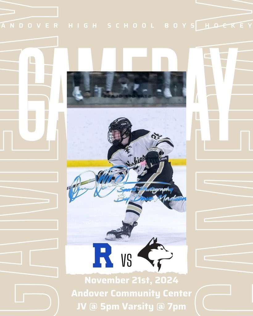 andoverhshockey's tweet image. We back! GAME DAY! 

🆚: @rhs_boyshockey 
📍: ACC 
⏰: JV @ 5pm / Varsity @ 7pm 
🎟️: vancoevents.com/us/eventlist/a…
📺: @mnhockeytv 
👕: YOUTH NIGHT! 

#Rollskies